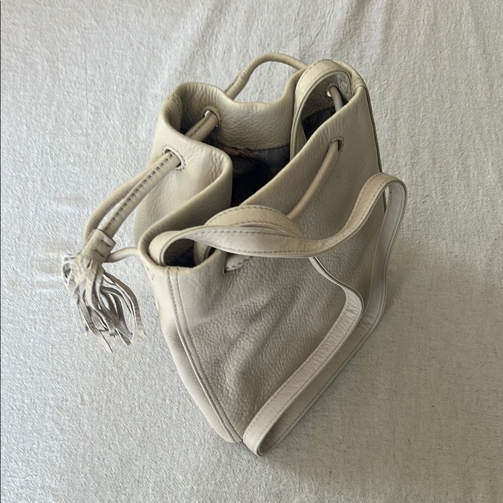 HOBO Cream Leather Rucksack Bag